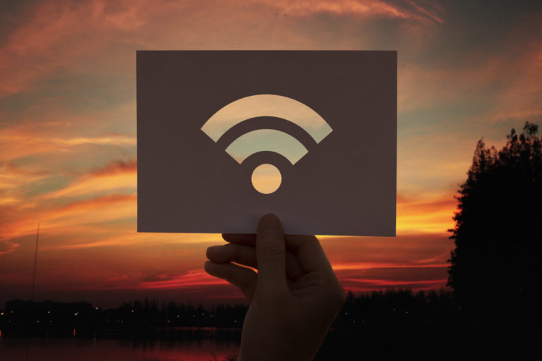 Wifi internet connection perforated paper